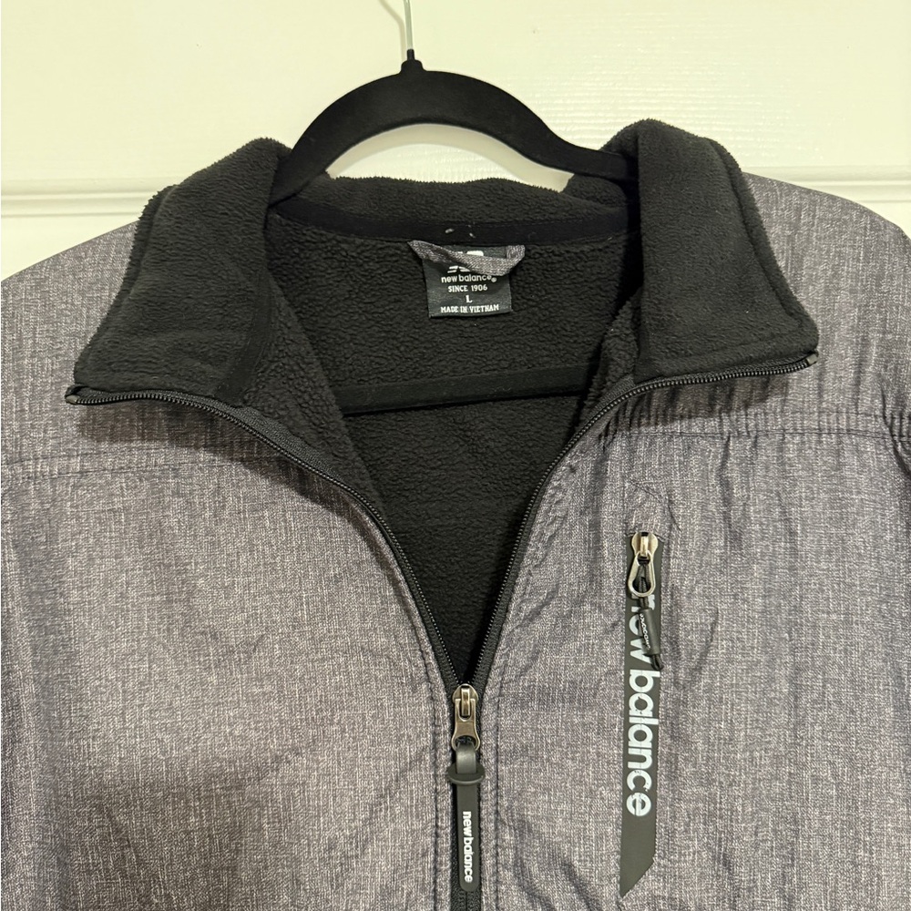 ♣️New Balance Men’s Full Zip Fleece Jacket Size L Great Condition♣️ - Picture 2 of 5